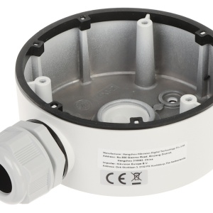 Doza jonctiune HikVision rotunda DS-1280ZJ-TR13, material aliaj de aluminiu, culoare alb Hikvision, montaj profesional camere supraveghere, rezistenta la intemperii, organizare cabluri, design compact, uz exterior - Img 4