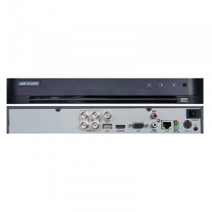 DVR analogic Hikvision DS-7204HQHI-K1/P, 4 canale 1080p, tehnologie PoC alimentare prin coaxial, 1 slot HDD, compresie H.265 Pro+, 1080p@15fps, intrare adaptiva 5 semnale, suporta 6 camere IP, format compact 1U - Img 2