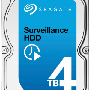 Hard disk 4TB Seagate SkyHawk ST4000VX000 pentru supraveghere video, format 3.5 inch, interfata SATA 3, buffer 64MB, optimizat pentru functionare continua 24/7 si inregistrare de inalta definitie in sisteme DVR si NVR