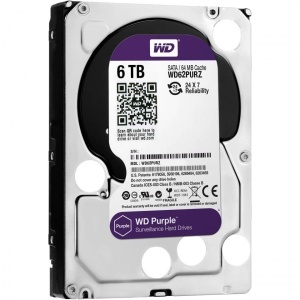Hard disk supraveghere Western Digital Purple 6TB WD62PURZ, interfata SATA III, 3.5 inch, 5640 RPM, cache 128MB, tehnologie CMR si AllFrame, suporta pana la 64 camere HD, workload 180TB/an, garantie 3 ani - Img 2