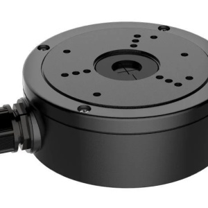 Junction Box Hikvision DS‑1280ZJ‑S(Black), din aliaj de aluminiu, culoare neagra, proiectat pentru montaj sigur si organizat al camerelor de supraveghere, design robust pentru aplicatii exterioare si interioare