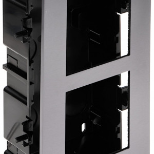 Rama montaj ingropat cu 2 module HikVision DS-KD-ACF2(Plastic) pentru post exterior modular, include doza incastrabila, capac frontal si accesorii instalare, material plastic rezistent, compatibila seria DS-KD8