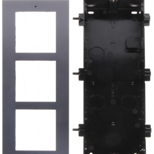 Rama montaj ingropat cu 3 module HikVision DS-KD-ACF3(Plastic) pentru post exterior modular, panou din aluminiu si doza din plastic, temperatura operare -40 grade C, include accesorii fixare, compatibila seria DS-KD8 - Img 4