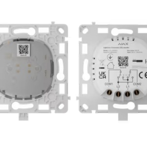 Releu smart AJAX LightCore Crossover Jeweller pentru intrerupator LightSwitch, wireless, control lumina si scenarii prin aplicatie, dimensiuni 77.5x72.6x31.7 mm, compatibil Hub Plus/Hub 2/Hybrid/ReX, greutate 60 g