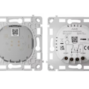Releu vertical AJAX LightCore Crossover Vertical Jeweller, modul wireless de comutare lumina pentru LightSwitch, compatibil Hub Plus/Hub 2/Hybrid/ReX, dimensiuni compacte, montaj vertical in rame