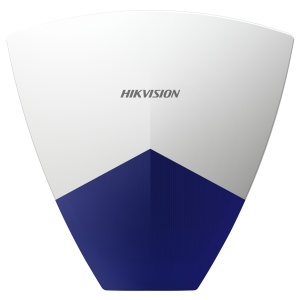 Sirena cablata Hikvision DS-PS102X/BLUE 110dBA max/106dBA medie, IP55, indicator LED flash, trei tipuri sunete alarma (foc/panica/intrus), tamper si cut wire, control PGM/BELL, functionare pozitiva/negativa, exterior