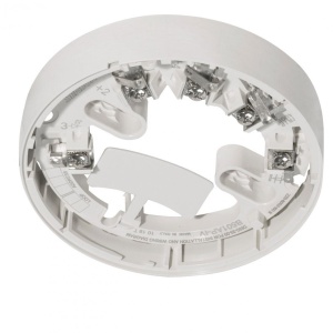Soclu pentru detectoare Morley-IAS, profil redus, Honeywell MI-B501AP/IV, conexiuni cu suruburi pentru cabluri 2.5 mm2, include eticheta identificare adresa, montaj sisteme antiincendiu, compatibil serii Morley
