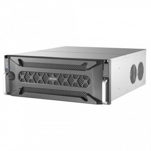Super NVR Hikvision 256 canale 4K DS-96256NI-I24, latime banda 768Mbps, 24 sloturi HDD, suport RAID 0 1 5 6 10, format 4U, functii ANPR si numarare persoane, tehnologie streaming avansata, alimentare redundanta, rackabil