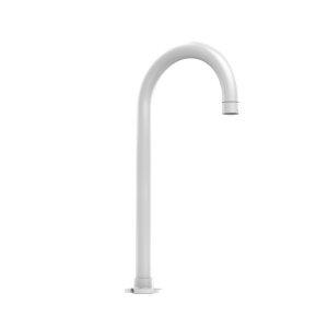 Suport gooseneck pentru camere PTZ Hikvision DS-1619ZJ(B)-Y din aliaj aluminiu si otel, culoare alba, compatibil camere PTZ dome Hikvision, constructie robusta pentru montaj pe perete si management cabluri