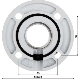 Suport montaj incastrat in tavan HikVision DS-1663ZJ pentru camere Speed Dome PTZ, material aliaj de aluminiu, culoare Hikvision White, design discret tip in-ceiling, rezistenta structurala ridicata, instalare interior - Img 4