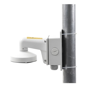 Suport montaj pe perete HikVision DS-1272ZJ-120B, brat pentru camere mini dome, include doza de conexiuni (Junction Box), material aliaj de aluminiu, culoare Hikvision White, design robust, instalare la exterior - Img 5
