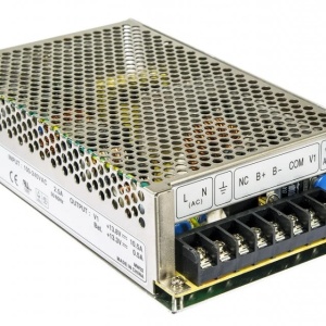 Sursa de alimentare in comutatie Mean Well AD-155A cu functie UPS, iesire 13.8V, curent 10.5A, putere 151W, incarcare acumulator, protectie la suprasarcina si scurtcircuit, ideala pentru sisteme de securitate si backup