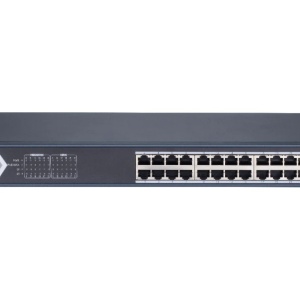 Switch HikVision 24 porturi Smart PoE Gigabit cu web interface si doua porturi pentru fibra optica Gigabit DS-3E1526P-SI