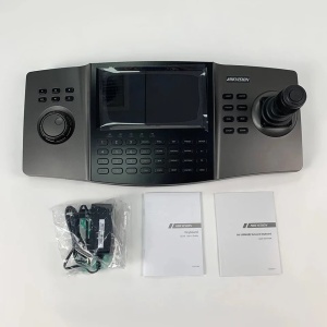 Tastatura control retea Hikvision DS-1100KI(B), joystick 4 axe, ecran tactil pentru preview live si redare, management Video Wall, suport 4000 dispozitive, control Speed Dome, compatibil ONVIF si HikCentral, gestiune 32 utilizatori - Img 2