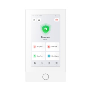 Tastatura HikVision DS-PK670W White, 7-inch LCD touch screen, intuitive interface, live camera preview via Wi-Fi or LAN, event review with verification video storage TF card, shortcut keys, flexible relay area control