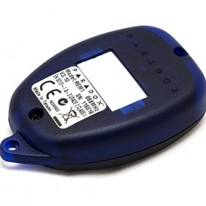 Telecomanda wireless Paradox REM1, 4 butoane rezistente la apa, 5 actiuni programabile, frecventa 433/868 MHz, raza pana la 60m, carcasa eleganta albastru transparent, compatibil Magellan si RTX3 - Img 2