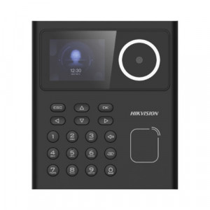 Terminal control acces facial Hikvision DS-K1T320MWX Value Series, ecran LCD 2.4 inch, camera 2MP, cititor carduri M1, autentificare PIN, Wi-Fi, capacitate 500 fete si 1000 carduri, protocol ISAPI si ISUP 5.0