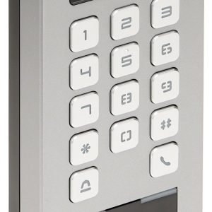 Terminal control acces Hikvision DS-K1T502DBWX-C Pro Series, functii videointerfon SIP, cititor card si PIN, IP65 si IK09, carcasa aliaj zinc, Wi-Fi, Bluetooth, port Wiegand si RS-485, slot card 256GB, Hik-Connect