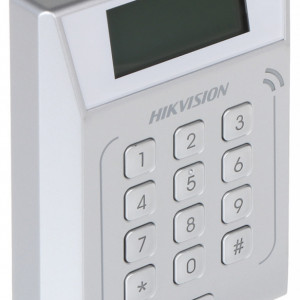 Terminal control acces HikVision EM 125KHz DS-K1T802E, sistem Standalone, capacitate 3000 carduri si 10000 evenimente, comunicare TCP/IP, tastatura iluminata, alarma evenimente offline, design compact Value Series