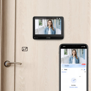 Vizor digital inteligent Ezviz CS-HP4(2WPFBS), ecran color 4.3 inch, rezolutie Full HD 2MP, unghi vizualizare 155 grade, Wi-Fi, audio bidirectional, vedere nocturna 3m, slot card microSD 512GB, acumulator reincarcabil - Img 3