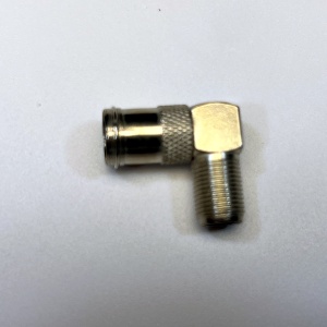 Adaptor coaxial unghiular 90 grade FC-020, mufa F mama la mufa TV mama, conector metalic argintiu, ideal pentru conexiuni in spatii inguste, montaj rapid prin infiletare, pachet 1 bucata - Img 4
