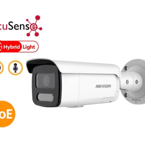 Camera Hikvision IP 4MP AcuSense cu microfon incorporat si Stobe light DS-2CD2T47G2-LSU/SL(C)