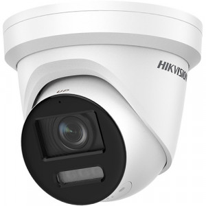 Camera Hikvision IP Turret 8MP ColorVU cu microfon incorporat si strobe light DS-2CD2387G2-LSU/SL