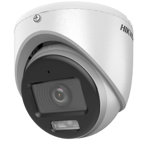 Camera supraveghere analogica ColorVu HikVision turret 3K DS-2CE70KF0T-LMFS(2.8mm), 2960×1665, ColorVu 24/7 color, Smart-Hybrid Light, IR 20m, white light 20m, 4‑in‑1 TVI/AHD/CVI/CVBS, IP67