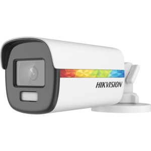 Camera supraveghere analogica HikVision Bullet 2MP DS-2CE12DF8T-F(2.8mm), ColorVu 24/7, imagini color zi si noapte, WDR 130dB, lumina alba 40m, 4 in 1 TVI/AHD/CVI/CVBS, protectie IP68, lentila fixa, carcasa metalica, 3D DNR