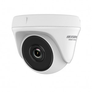 Camera supraveghere analogica HikVision HiWatch turret 2MP HWT-T120-P(2.8mm), rezolutie Full HD 1080p, Smart IR distanta pana la 20m, 4 in 1 TVI/AHD/CVI/CVBS, lentila fixa, senzor CMOS performant, de interior, carcasa plastic
