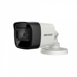 Camera supraveghere analogica HikVision Mini Bullet 5MP DS-2CE16H8T-ITF(2.8mm), Ultra Low Light 0.003 lux, tehnologie True WDR 130dB, IR 30m EXIR 2.0, 4 in 1 TVI/AHD/CVI/CVBS, protectie IP67, 3D DNR, carcasa metalica