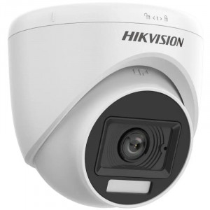 Camera supraveghere analogica HikVision turret 3K DS-2CE76K0T-LPFS(2.8mm) Smart Hybrid Light, rezolutie 5MP, microfon incorporat audio over coaxial, EXIR IR si lumina alba 20m, semnal 4 in 1 TVI/AHD/CVI/CVBS, de interior - Img 3