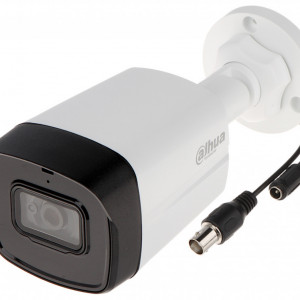 Camera supraveghere exterior Bullet 8 MP Dahua HAC-HFW1800TL-A3.6, rezolutie 4K, Smart IR 80m, lentila fixa 3.6mm, microfon incorporat, protectie IP67, tehnologie HDCVI, carcasa metal si plastic, DWDR, BLC