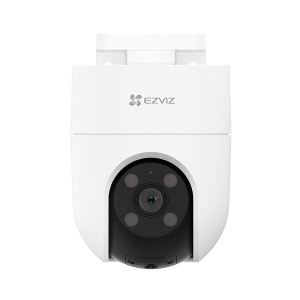 Camera supraveghere exterior EZVIZ 3MP CS-H8C-R100-1K3WKFL Quad HD, rotire Pan & Tilt, detectie persoane prin AI, urmarire automata, lumina IR 30m si alba 20m, vedere color, sirena, audio bidirectional, Wi-Fi, slot card, IP65
