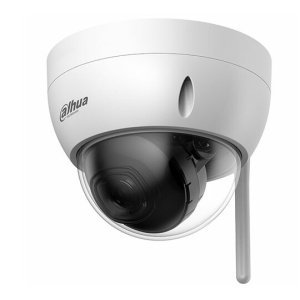 Camera supraveghere IP Dahua dome 2MP IPC-HDBW1230DE-SW-0280B2.8 conexiune Wireless, Full HD, infrarosu 30m, lentila fixa 2.8mm, slot card microSD, protectie exterior IP67, compatibil XVR seria I3, aplicatie mobila, design alb
