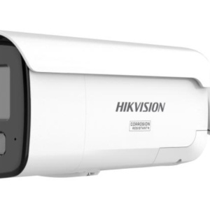Camera supraveghere IP Hikvision bullet 8MP DS‑2CD2T87G3‑LIS2UY/SL(2.8mm), HikAI‑ISP reducere zgomot, 24/7 imagini color, WDR adaptiv, dual‑microfon, audio bidirectional, strobe light si alarma audio, IP67, NEMA4X, ONVIF, microSD
