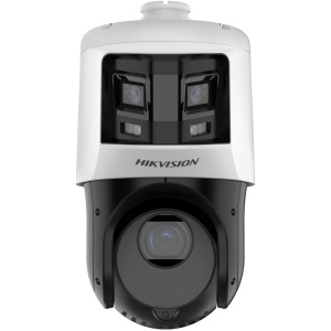 Camera supraveghere IP HikVision PTZ Speed Dome 6MP+4MP DS-2SE4C425MWG-E/26(F0)(2.8mm, 4.8-120mm), ColorVu Panoramic, AcuSense, zoom optic 25x, DarkFighter, IR 100m si lumina alba 30m, protectie IP66, alimentare PoE+ / 12V DC - Img 2