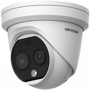 Camera supraveghere IP HikVision turret 4MP DS-2TD1217B-3/PA(2.1-4mm) HeatPro, termica si optica, detectie incendiu, alarma temperatura, protectie perimetrala deep learning, stroboscop si alarma audio, rezolutie termica 160x120