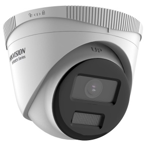 Camera supraveghere IP HikVision turret 4MP HWI-T249HA(2.8mm), HiWatch ColorVu, imagini color 24/7, detectie om/vehicul MD 2.0, H.265+, lumina alba 30m, WDR, protectie IP67, microfon integrat