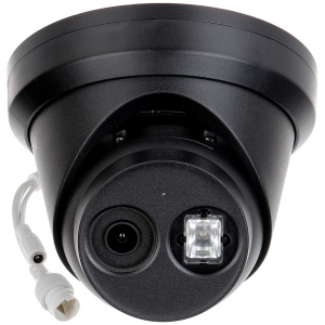 Camera supraveghere IP HikVision Turret 8MP DS-2CD2383G2-IU(2.8mm) Black, 4K, AcuSense, DarkFighter, H.265+, microfon dual integrat, IR 30m, WDR 120dB, protectie IP67, slot card SD, carcasa metalica neagra, PoE - Img 2