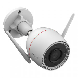 Camera supraveghere IP Wi-Fi Ezviz Bullet 4MP CS-H3c-2K+4, rezolutie Quad HD 1440p, detectie om prin AI si recunoastere gesturi (fluturarea mainii), vedere nocturna color, audio bidirectional, IP67, slot card 512GB