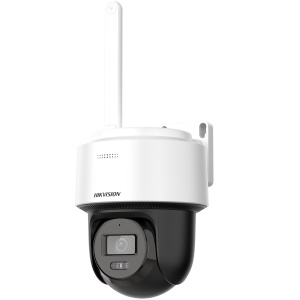 Camera supraveghere Wi‑Fi 6 Hikvision 4MP DS-2DE2C400MWG/W(2.8mm), Smart Hybrid Light cu iluminare de lunga distanta, microfon si difuzor incorporat pentru audio bidirectional, detectie persoane si Auto‑Tracking Lite, carcasa IP66