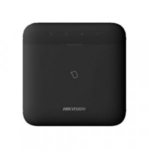 Centrala efractie wireless Hikvision AX PRO DS-PWA64-L-WE-Black, 64 zone, Wi-Fi, GPRS, TCP/IP, protocol Tri-X/Cam-X, criptare AES-128, suporta 48 PIRCAM, acumulator backup 4520 mAh, configurare Hik-Connect, culoare neagra