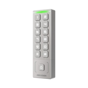 Cititor carduri Hikvision DS-K1T809MWX Value Series, M1, 3cm, 1 iesire Wiegand 26/34, capacitate 1000 utilizatori/5000 carduri, 12VDC, indicator LED, butoane fizice, -40~65°C, compact 151x48x21.5mm - Img 2