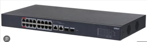 Cloud Managed Switch Dahua CS4218‑16ET‑190, 18‑porturi desktop cu 16 porturi PoE, compatibil IEEE802.3/3u/3x/3ab/3z, suporta IEEE802.3af/at/bt, intelligent PoE, metal dust‑proof, temperatura operare larga