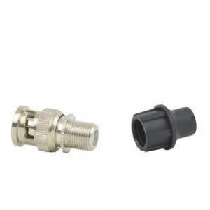 Conector BNC Hikvision CAP-KBM prin compresie, sistem CAP SYSTEM, banda de frecventa 0-2400 MHz cu pasaj DC, impedanta 75 ohm, material alama cu finisare nichel, pierderi minime 0.08 dB, certificari CE si RoHS, ideal pentru cablu coaxial - Img 2
