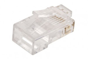 Conector retea UTP Cat6e Hikvision RJ45-UTP6E, mufa RJ45 pentru cablu date, montare prin apasare fara unelte, material carcasa plastic rezistent, ambalare punga plastic tip bulk, set utilizare retele internet - Img 2