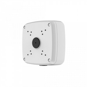 Cutie jonctiuni camera supraveghere Dahua PFA121, material aliaj de aluminiu, protectie IP66 impotriva intemperiilor, sarcina maxima 3kg, dimensiuni 134x133.9x56mm, rezistenta la temperaturi extreme, montaj sigur si estetic