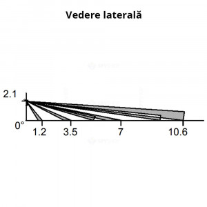Detector de miscare Pir Paradox suprafata acoperita 11mx11m detectie volumetrica lentila Fresnel 476PRO - Img 4