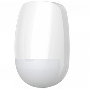Detector de miscare wireless PIR HikVision DS-PDP15P-EG2-WE, raza detectie 15m, imunitate animale pana la 30kg, tehnologie SEC, configurabil din aplicatie Hik-Connect, frecventa 868MHz, protectie tamper, baterie inclusa